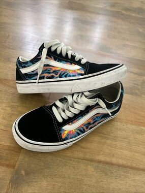 Vans old skool electric flame glow in the dark unisex shoe men’s 4.5 women’s 6